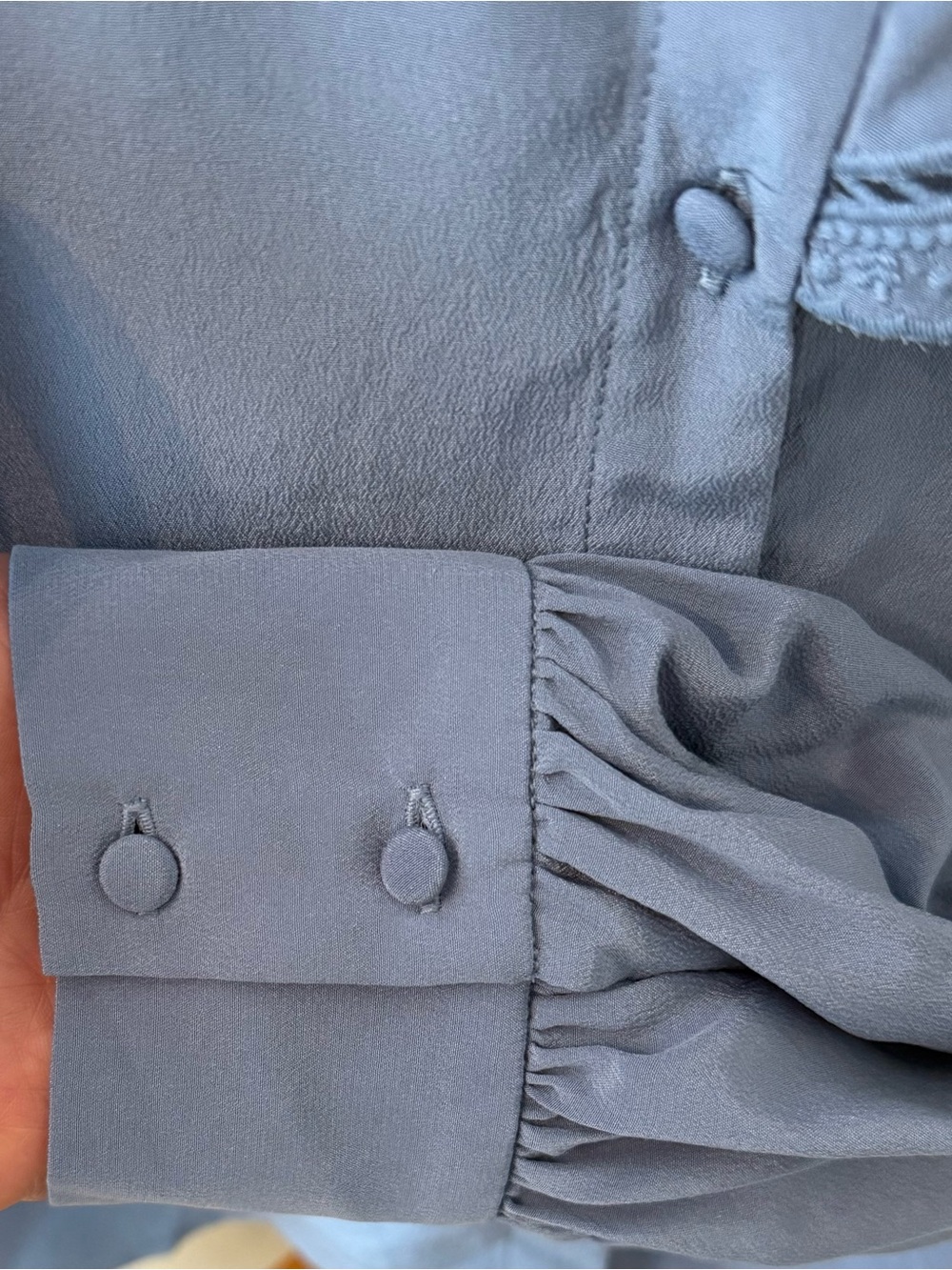 Sezane Chlo Silk Ruffle Blouse - Picture 7 of 10